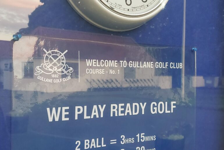 A good reminder how swift an 18 hole round should take. These times are for walking Gullane no.1, which is a busy and hilly course.