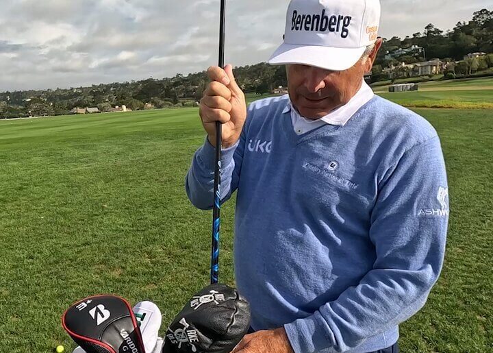 Freddie’s longest iron is a 7. He carries 6 woods and hybrids.