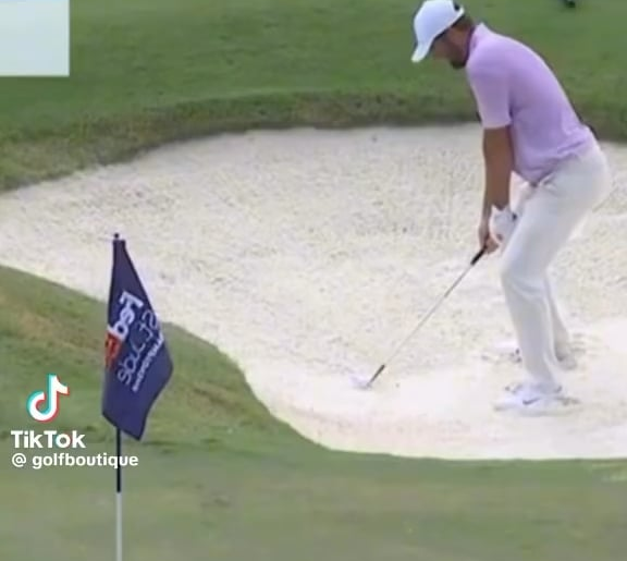 Bunker shot that made Scottie angry…