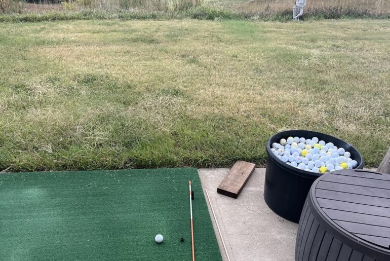 My dads home driving range.