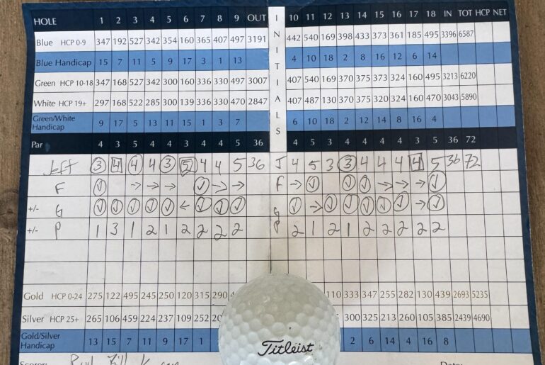 First sober round in 10+ years and I tied my PB.