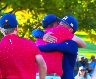 Keegan Bradley clinches the Presidents Cup 2024 for Team USA 🇺🇸 ⛳️🎉🎈🎊 9-29-24