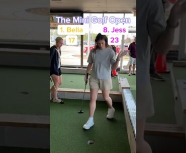 Hole 9, Round 1 of the Mini Golf Open | 1. Bella vs 8. Jess #minigolf