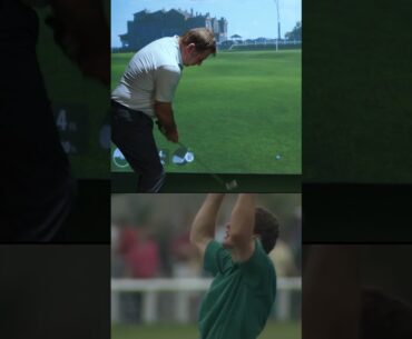 Sir Nick Faldo recreating 'That Shot'!