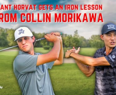 Collin Morikawa Gives @GrantHorvatGolfs An Iron Play Masterclass!