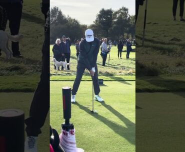 Alex Noren 5 Wood Tee Shot Front On Carnoustie 2024 #golf #golfswing