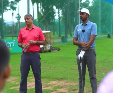 Golf Clinic with Manu Gandas & Veer Ahlawat at Vizag Open 2024