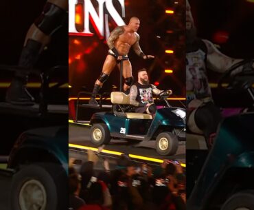 What an entrance from Kevin Owens and Randy Orton 😂 #WrestleMania