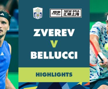 Alexander Zverev vs Mattia Bellucci Highlights | Rolex Shanghai Masters 2024