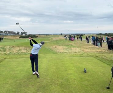 Thorbjorn Olesen Golf Swing Slow Motion Tee Shot St Andrews 2024 Dunhill Day 4 Hole 3