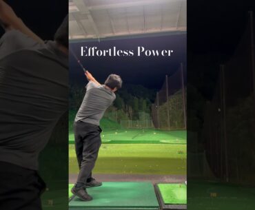 Golf swing should be done without straining the body.