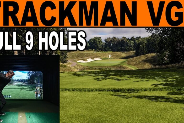 Trackman Golf Simulator Virtual Golf 3 - 9 Holes at Bethpage Black!