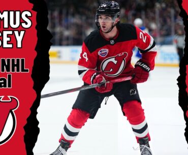 Seamus Casey #24 (New Jersey Devils) first NHL goal Oct 5, 2024