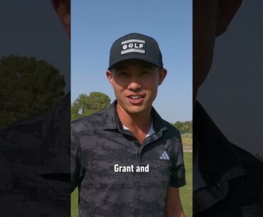 Collin Morikawa lets Grant Horvat try his TP5...the rest is history. #TaylorMade #shorts