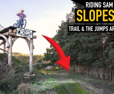 RIDING SAM PILGRIM'S SLOPESTYLE LINE & THE JUMPS ARE MASSIVE!