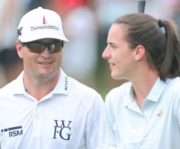 Zach Johnson joked 'can my wife hear that' after Caitlin Clark compliment