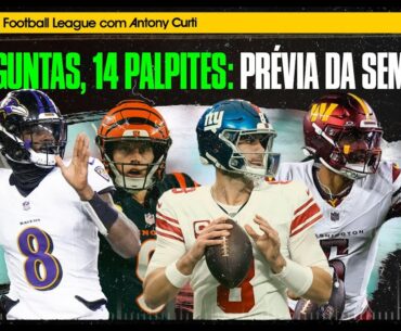 🏈 Semana 6 da NFL: Prévia com 🦓 PALPITES & 5 PERGUNTAS para serem respondidas