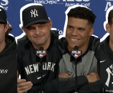 Juan Soto, Gerrit Cole, Aaron Boone & Anthony Rizzo REVEAL Yankee's INNER work PRIOR to ALCS Game 1