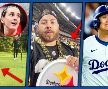 Caitlin Clark Golf, Shohei Ohtani 117 MPH Off the Wall, Steelers vs Raiders with Comedian Matt Light