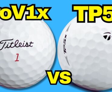 Cutting Open TaylorMade TP5x vs Titleist Pro V1x Golf Balls! (What’s inside?)