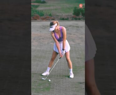 Grace charis golf slow motion #gracecharis #golfshorts