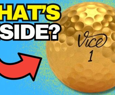 Cutting Open GOLD Golf Ball Limited Edition Vice! (What’s Inside?)