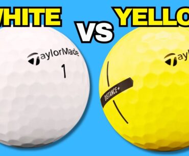 Cutting Open YELLOW vs WHITE Golf Balls! (What’s Inside?)