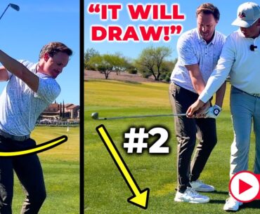 He Learned How To Hit A Draw The Right Way! (Live Golf Lesson)