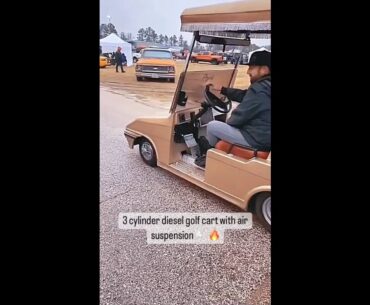 3 cylinder diesel golf cart with air suspension  #elonmusk #elonmuskmotivation #golf #golfswing