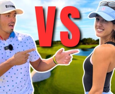 Can He Handle Losing to a Girl?  Intense 9 Hole Match at Doral | Sabrina Andolpho vs Pro Golfer