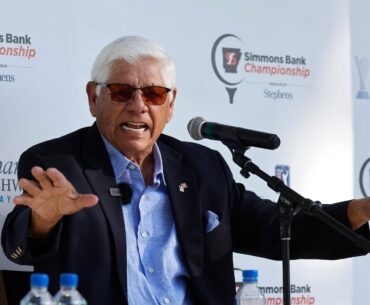 World Golf Hall of Famer Lee Trevino answers questions before PGA Tour's Simmons Bank Championship