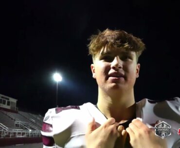 Maple Heights Mustangs QB Luke Anzlovar after their 54-0 win over Garfield Heights