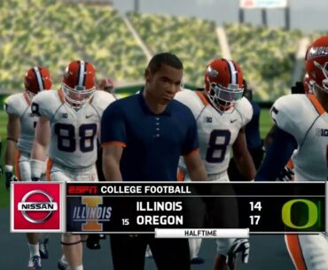 Illinois vs Oregon - NCAA Football 14 - Rosters Updated for 2024-25 Season Week 9