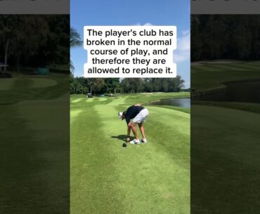 Club Breaks on Player's Back - Golf Rules Explained