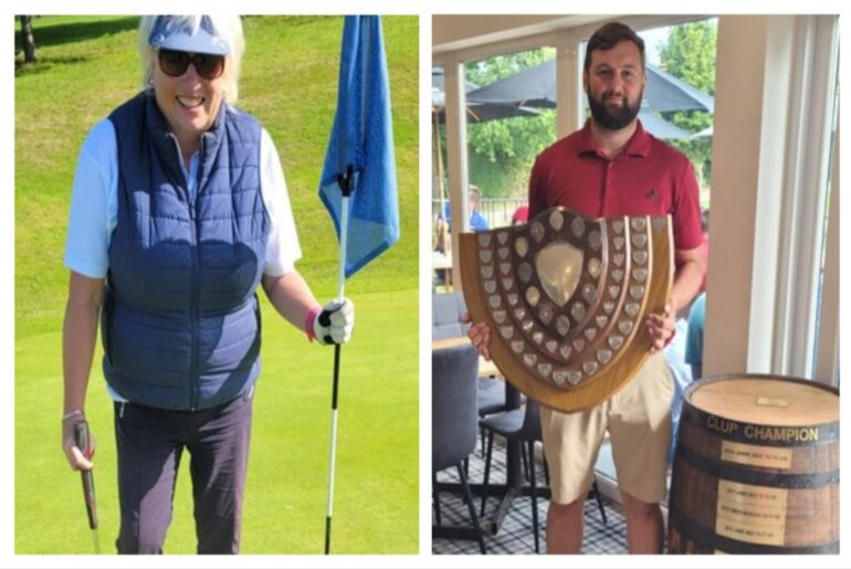 Leominster Golf Club members Heather Cass (left) and Ryan Painter <i>(Image: Submitted)</i>