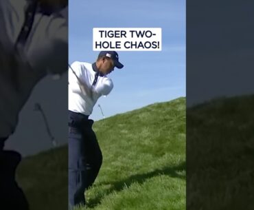 Tiger Woods' WILD two holes! 😬