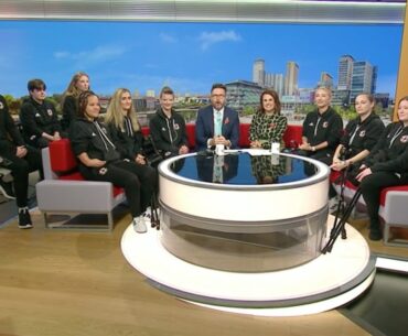 England's Amputee Lionesses on BBC Breakfast | Messages from Gary Lineker & Sam Ryder for World Cup