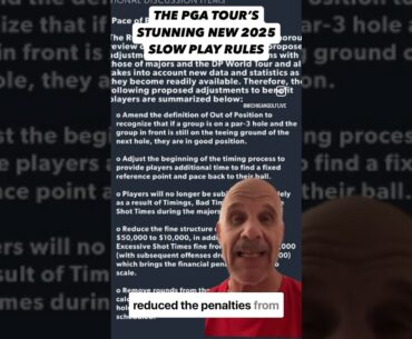 The PGA TOUR’s 2025 Slow Play Rules Are Laughable #golf #rules #pgatour