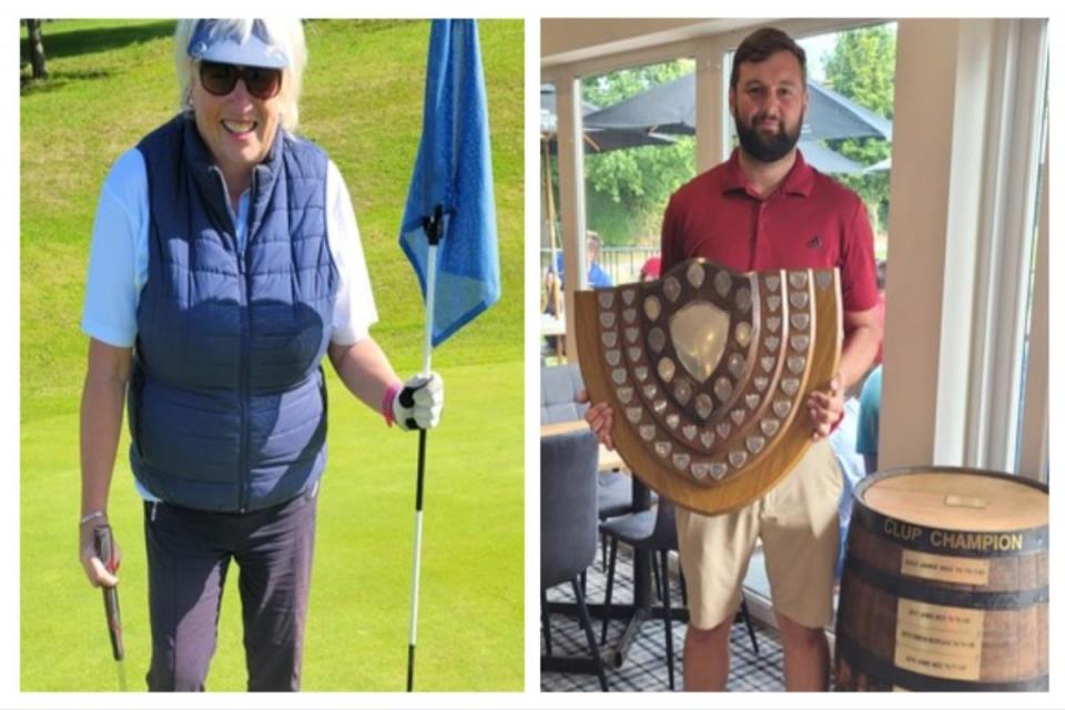 Leominster Golf Club members Heather Cass (left) and Ryan Painter <i>(Image: Submitted)</i>