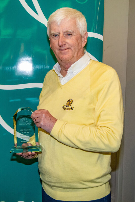 Pat O'Keeffe from Monkstown was one of the winners of the 2023 Golf Ireland Volunteer Awards.Picture Golffile/Denis O’Flynn