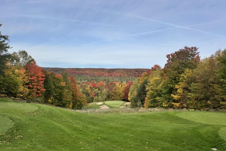 Fall golf in Michigan is top tier. Treetops in Gaylord, MI