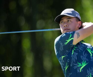 Jeffrey Guan hits a drive at the Procore Championship 2024