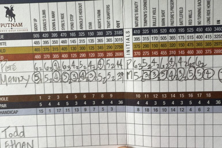 Best round of my career! Just wanted to share with my golf buddies. Today is my best day of my life..