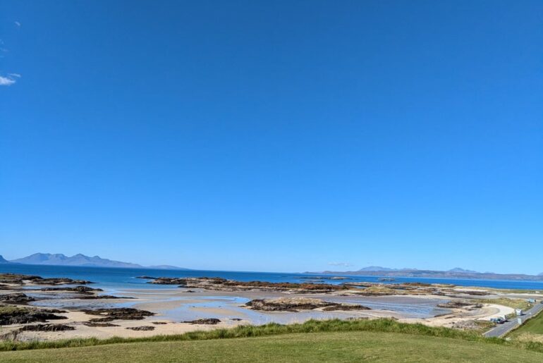 Played Traigh, West cost of Scotland today. In just a polo shirt!