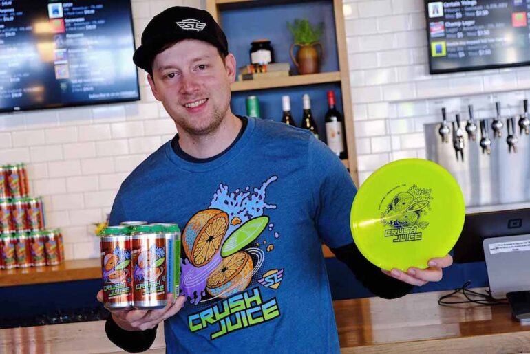 disc golf craft beer mast landing