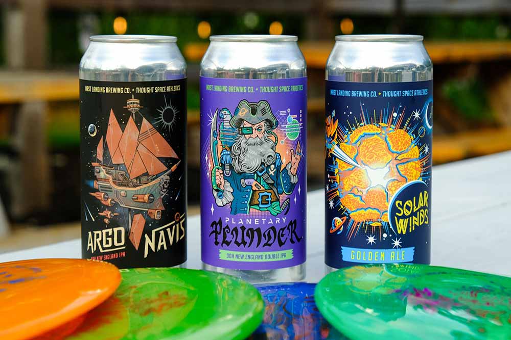 disc golf craft beer mast landing