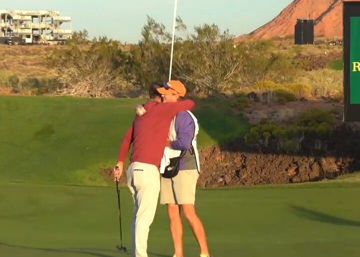 Wesley Bryan left with 14 foot putt on 18 for eagle to make cut, as play was suspended Friday.