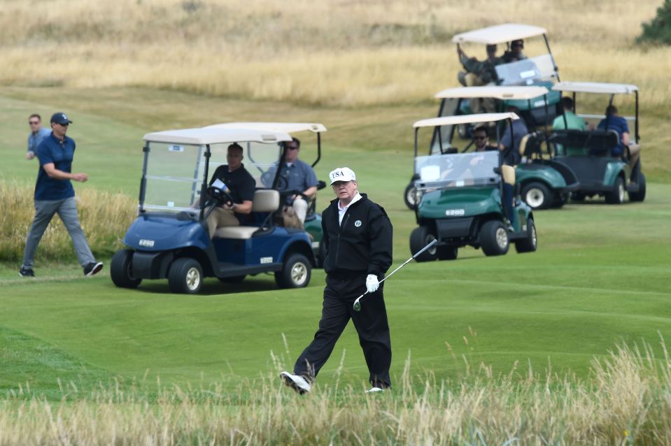 American presidential candidate Donald Trump owns the hotel and has played the course