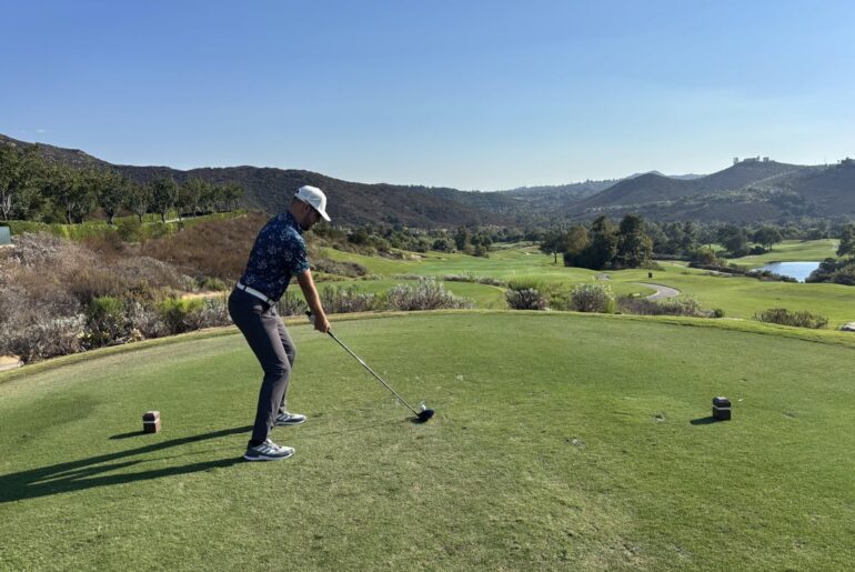 Maderas Golf Club in San Diego.  One of the nicest courses I’ve played. Shot 100 for the first time too.